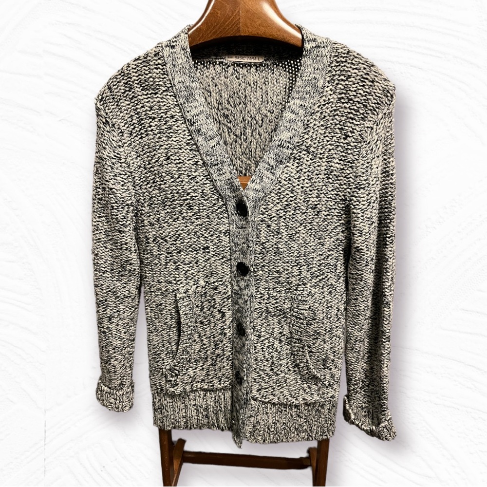 Black & White Chunky Cardigan